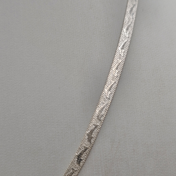 925 Italy VIOR Sterling Silver Dolphin Herringbone Reversible Necklace 16" - Picture 3 of 10